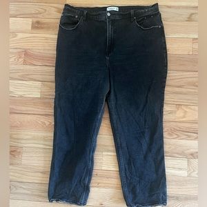 Washed black Abercrombie straight jeans